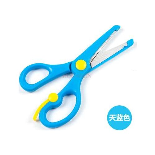 Child student baby safety scissors elastic scissors labor-saving manual safety shears metal scissors anti-clip hand scissors