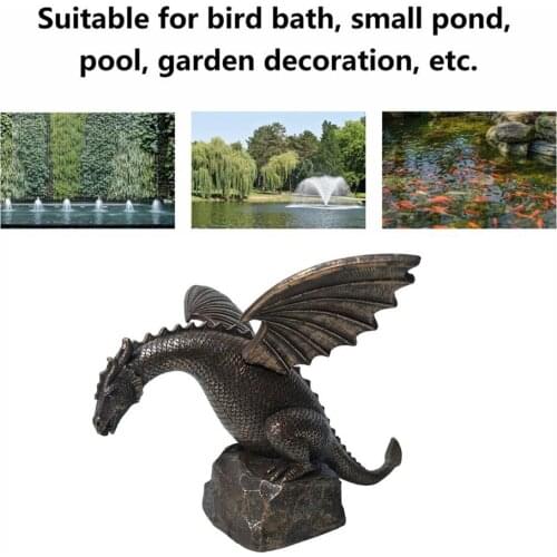 Dragon Fountain Waterfall Tabletop Ornament Resin Sculpture Dragon Ornament Water Feature Sculpture For Home Garden Decoration