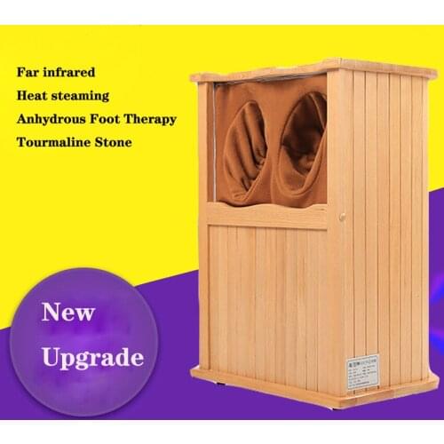 Far Infrared Foot Sauna Solid Wood Bubble Foot Barrel 30-65℃ Home Sauna Spa Infared Sauna Heater Cabin Room 35*45*65cm