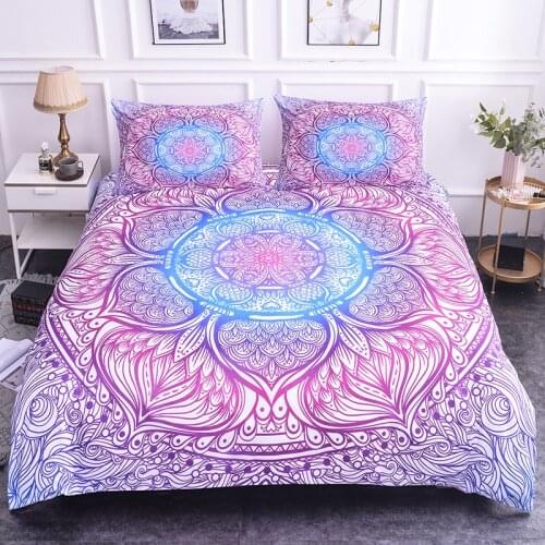 Bohemian Datura Stramonium Bedding Set Single Twin Full Queen King Size Flower Rose Bed Set Children Bedroom Duvetcover Sets 02