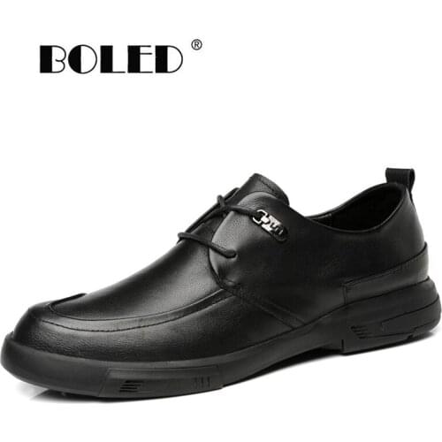 Natural Leather Men Shoes Loafers Spring Autumn Casual Shoes Outdoor Non-Slip Flat Shoes Moccasins Handmade Walking Shoes