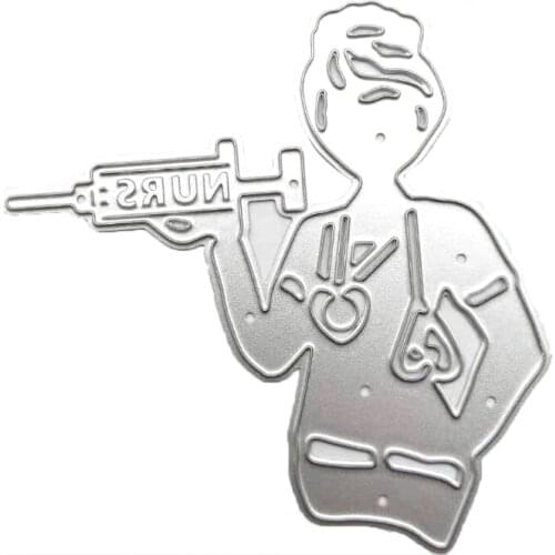 T3EC Nurse Metal Cutting Dies Stencil DIY Scrapbooking Album Paper Card Template Mold Embossing Craft Decoration