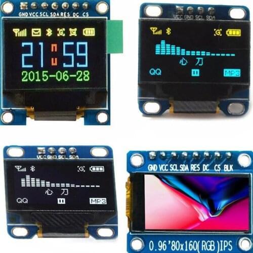 0.96 inch oled serial blue yellow white OLED display module LCD display board GND SPI I2C for Arduino