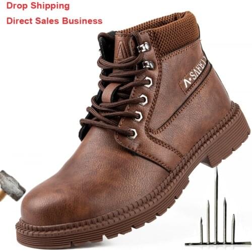 Winter Boots Men Shoes Puncture Resistant Non-Slip Work Boots Outdoor Safety Work Shoes High Top Tactical Military Boots 37-48