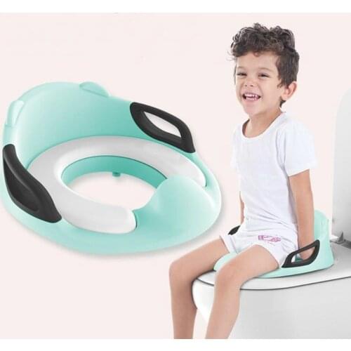 New Multifunctional Kids Toilet Seat Potty Training Seat Portable Toilet Ring With Cushion Comfortable Assistant Toilet Potties