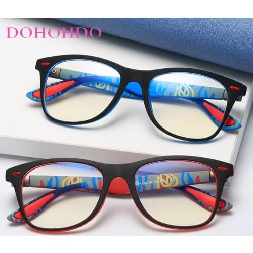DOHOHDO New Anti Blue Rays Computer Glasses Men Blue Light Blocking Glasses For Computer Protection Retro Gaming Optical Eyewear