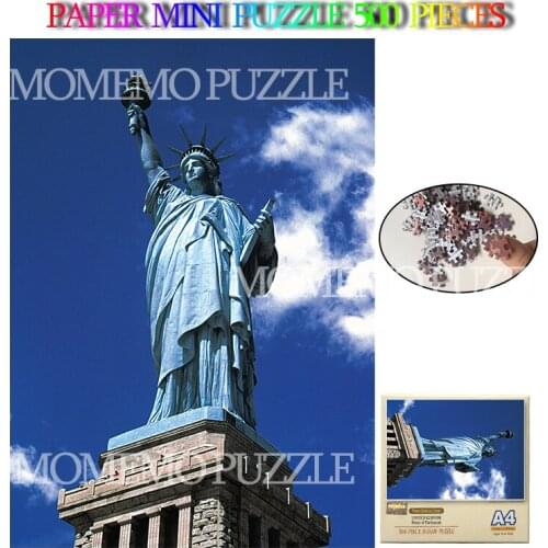 Statue of Liberty Jigsaw Puzzle 500 Pieces United States Landmark Mini Paper Puzzles Toys Adults Kids Landscape Puzzles Games
