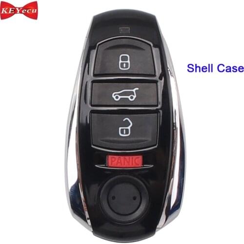 KEYECU for Volkswagen Touareg 2011 2012 2013 2014 2015 2016 Remote Key Shell Case Fob Housing Cover 4 Button