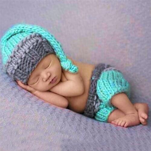 Newborn Baby Hats Boys Girls Cute Crochet Knit Costume Prop Outfits Newborn Photography Props Accessories