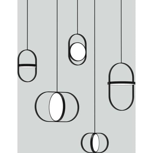 Modern creative hardware dining room combination chandelier personality bedroom bedside Nordic LED eye protection decorative sma