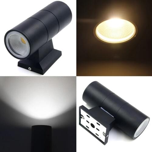 Up And Down Wall Light 6W 10W 18W 36W Scrub Black IP65 Outdoor Garden Door Lamp Waterproof Patio Lights Double Head Wall Light