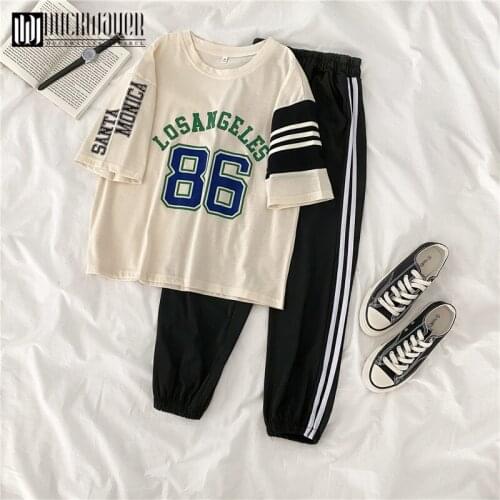 Duckwaver Summer Loose Casual Suits For Women O-Neck Pullover Female Short Sleeve Fashion Tops Solid Cargo Pants Suit Comfort