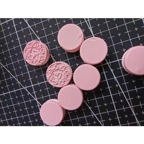 1pcs/lot flat back resin pink Oreo16mm Cabochons Jewelry Fit Mobile Phone Hairpin Headwear DIY Accessories B202-15