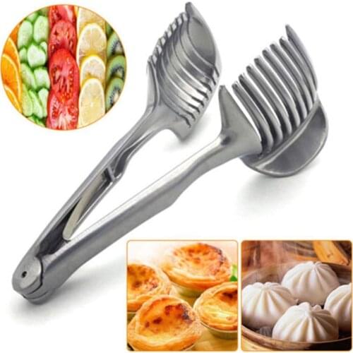 1* High Quality Stainless Steel Aluminum Alloy Slicer Durable Home Kitchen Tool Multipurpose Tomato Slicer Clip Lemon Cutter