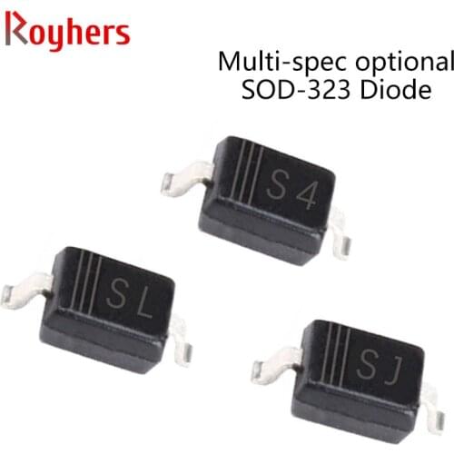100Pcs SMD Fast Switching Diode 100V 1SS355 A 1N4148WS T4 1N5819WS S4 1N5819 S4 Electronic Components SOD-323