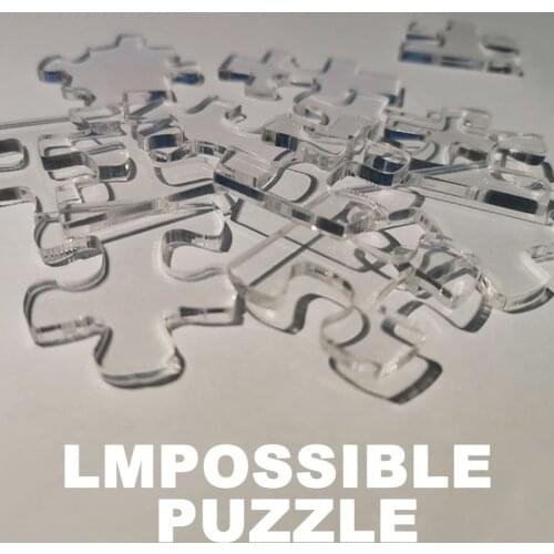 108Pcs Impossible Clear Crystal Jigsaw Puzzle Acrylic Puzzle Challenge Adult Kid