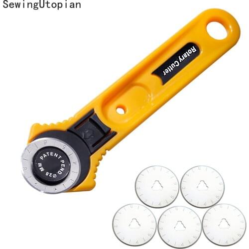 28mm Rotary Cutter for Leather Set Blades for Fabric Circular Quilting Cutting Patchwork Cut Tool Quilter Leather Cutter