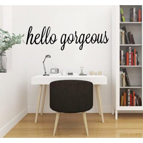 3D hello gorgeous Home Decor Vinyl Wall Stickers Removable Wall Sticker Sticker Mural