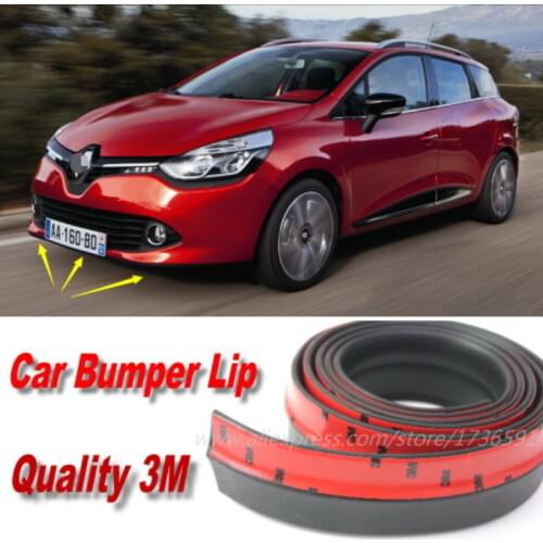 Bumper Lips For Renault Clio Estate / Auto Car Front Lip Deflector Lips Skirt / Body Kit Strip / Body Chassis Side Protection