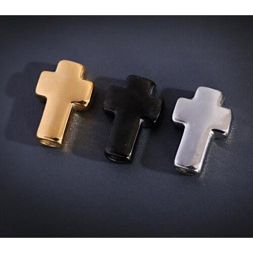 Cross Beads For Bracelet DIY Craft Bead Accessories For Jewelry Making Set Spacer Gold Silver Color Handmade Material Needlework