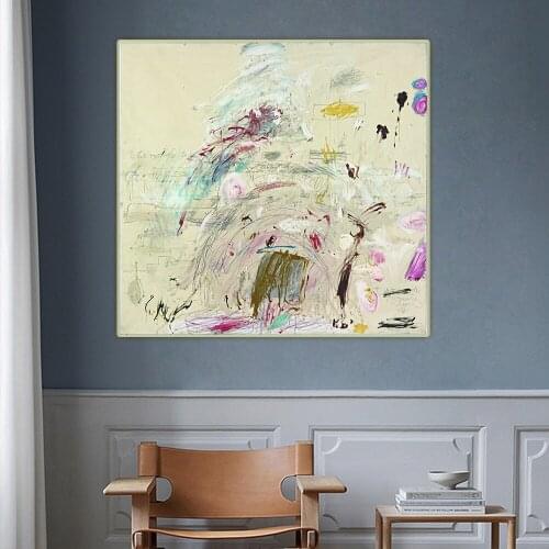 Cy Twombly《School of Athens》Canvas Abstract Art Oil Painting Artwork Aesthetic Picture Poster Wall Hanging Decor Home Decoration