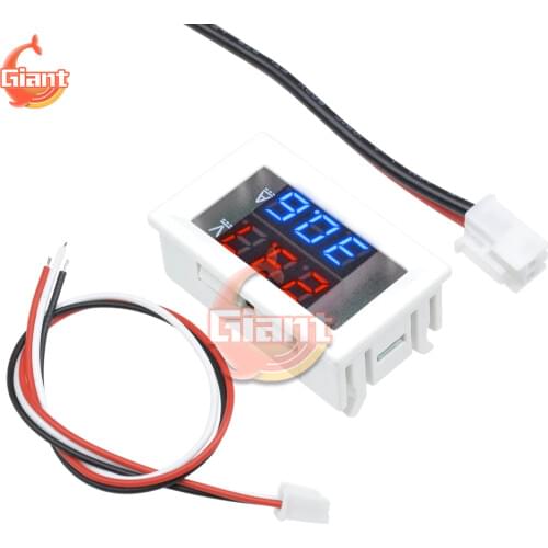DC0-100V 10A Digital Voltmeter Ammeter LED Dual Display Voltage Current Meter Volt Voltage Indicator DC Amp Volt Detector 5V 12V