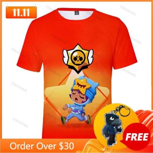 Childrens Wear Kids T-shirts Browlers 3d T-shirt Shirts Boys Girls Cute Short Sleeve Tshirt Coat Teen Clothes