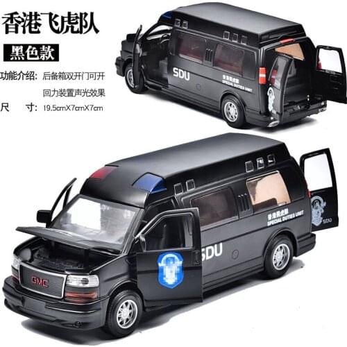 Electric Alloy mkd3 Scale Car Models Die-cast Toys for Children mkd3 1:32 auto Vehicle GMC Business Star Cop Rescue car
