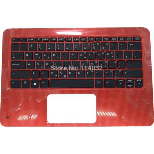 GK keyboard for HP Probook X360 11 G1 G2 EE Greece layout black kb red Palmrest C shell 9517B4 V148726BS1 918554 fashion