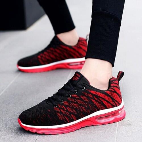 Shoes for men sneakers 2021 breathable mesh lace up summer shoes air cushion causal sneakers men shoes plus size