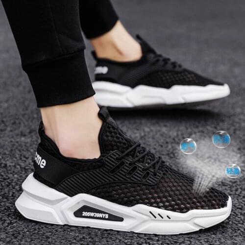 Men&womens Casual Shoes Summer Mesh Breathable Male Sneakers Non-slip Running Jogging Walking Footwear for Couple Size36-44