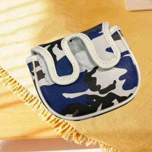 Mallet Putter Head Cover Center Shaft Headcover with Closure - Camo
