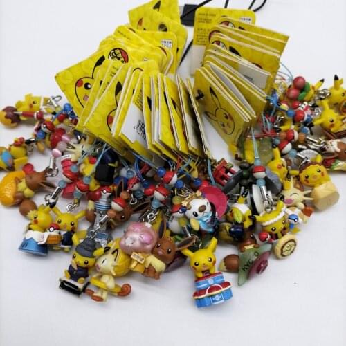 TAKARA TOMY POKEMON Doll Toys Pokemon Pikachu Elf Keychain Bag Ornamnet Purse Car Keyring Children Gift Pocket Monster
