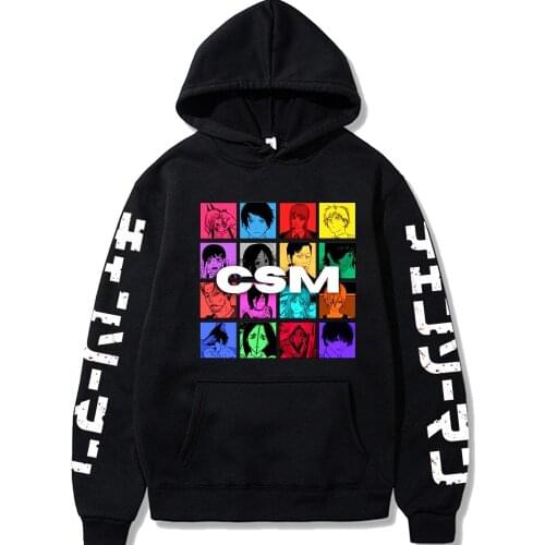 Chainsaw Man Printed Hoodie Pullover Unisex Loose Casual