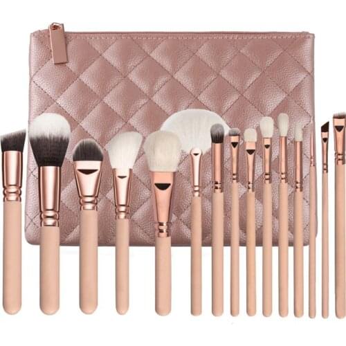 15 Pcs Makeup Brush Suits Contour Foundation Powder Highlight Eyeshadow Eyebrow Concealer Lips Eyeliner Profession Make Up Tool