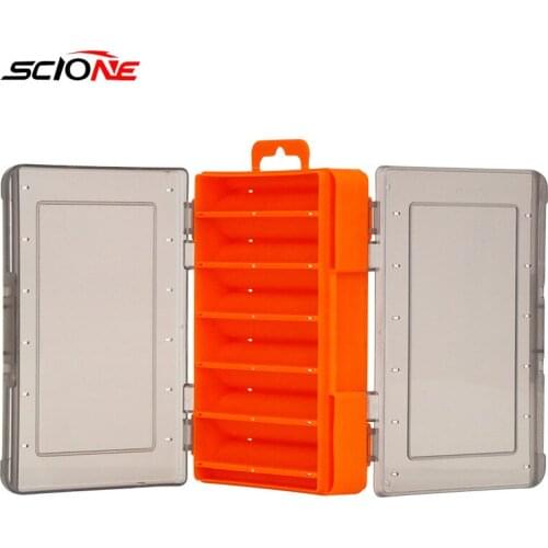 PP Gun Color Mini Double-Sided Fake Lure Box Portable Bait Fish Hook Storage Box Fishing Tackle Box Fishing Accessories X607G
