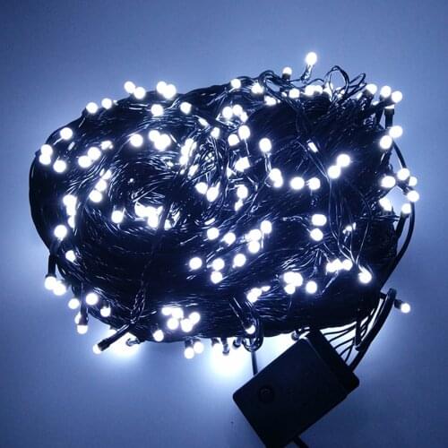 Thrisdar 100M 500 Bulbs Led Fairy String Light 8 Function Black Cable Outdoor Garden Christmas Party Wedding home Garland Light