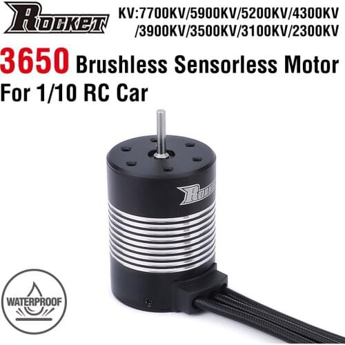 3650 Waterproof Brushless Motor 2300KV 3100KV 3500KV 4300KV 5900KV 5200KV 7700KV for 1/10 RC Car