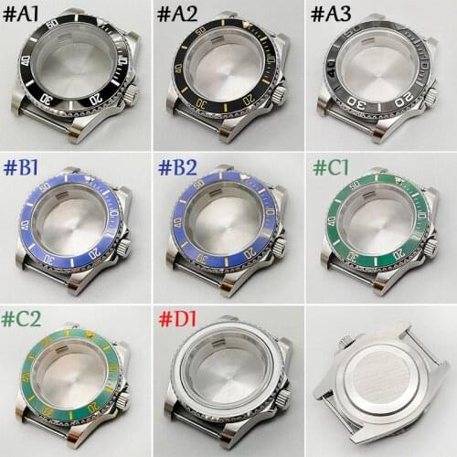 High Quality Watch Parts Stainless 40mm Steel Case No Magnifying Glass Sapphire Mirror Suitable For 2813 Miyota 8205 Movement