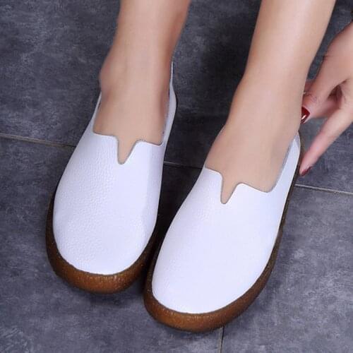 Women Flats Casual Shoes Slip On Loafers 2021 Fashion Casual Walking Flat Shoe Hot Sale Ladies Footwear Leather Shoes Shallow