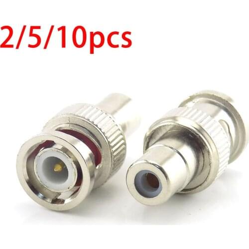 1pc/10pcs BNC male TO RCA female Plug COAX Adapter Connector plug F/M Couple for Security System Video CCTV Camera H10