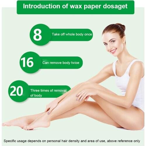 10 Sheets Double-sided Portable Disposable Single-piece Double-sided Hair Removal Paper Beeswax Paper Clean Quick Hair Removal
