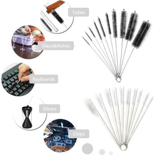 10PCS Multi-functional Household Bottle Straw Tube Keyboard Brushes Pipe Bong Cleaner Glass Tube Cleaning Brush