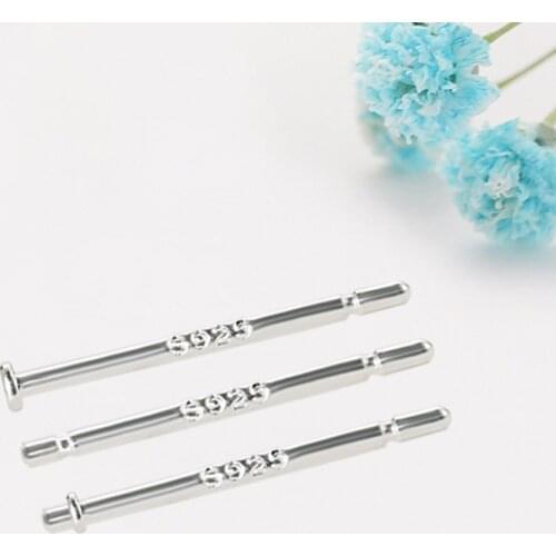 100pcs Silver Plated Ear Needle Ear Stick DIY Earring Accessories For Jewelry Making