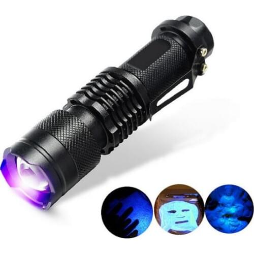 2018 new 365nm mini uv led flashlight torch lamp blacklight light torcia uv linterna