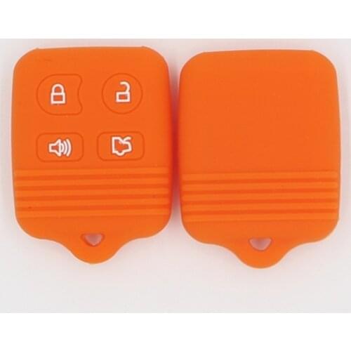 4PC Silicone Car Key Case For Ford Ecosport Edge Explorer Fusion S-MAX Mustang F-150 F-250 F-350 2018 2019 Cover Keyless Remote