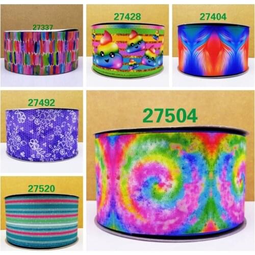 Free shipping 50 yard cartoon printed grosgrain ribbon 27520