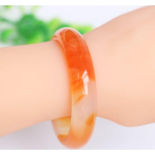 Natural handcarved red agate Bicolor bangle bracelets women bangle jade jewelry jadeite jade bangles bracelet ruby