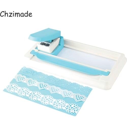 Chzimade Floral Large Corner Paper Cutting Machine Punch Card Photo Cutter Tool Border Puncher Diy Scrapbooking Handmade Crafts