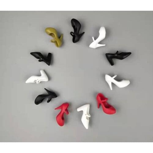 11.5" Graceful High Heel Shoes for Barbie Doll Accessories Office Work Footwear Boat Heeled Shoes for Blythe Shoes Kids DIY Toys